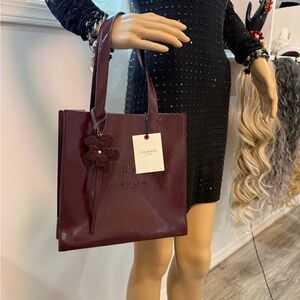 Ted Baker Shimmering Burgundy Tote